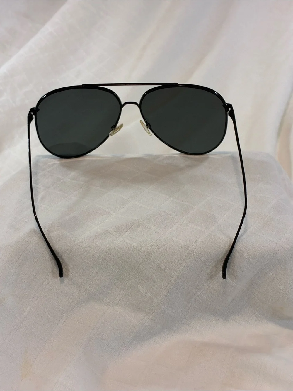 Men’s Diff Eyewear Aviator Sunglasses - Black Frames, Dark Gray Lenses